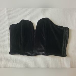 Victoria's Secret Sz Small Black Velvet Bandeau